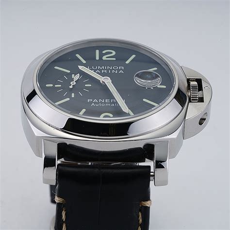 panerai luminor marina black case brown leather real|Panerai Luminor pam00422.